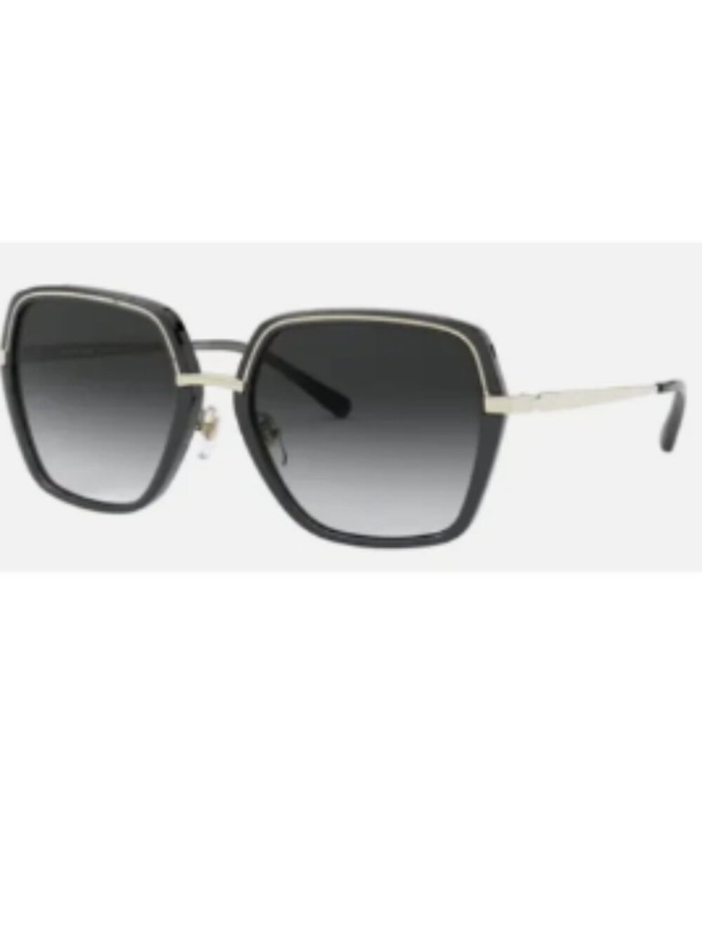 Michael Kors Women'sNaples MK1075 Oversized Square Original Sunglasses Gray+Gold